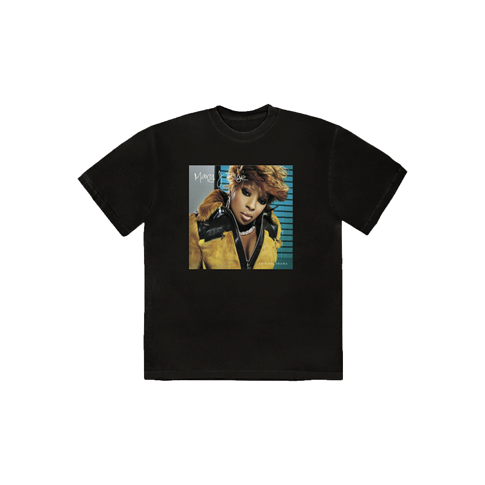 Mary J. Blige, No More Drama Tracklist T-Shirt (Black) - Front