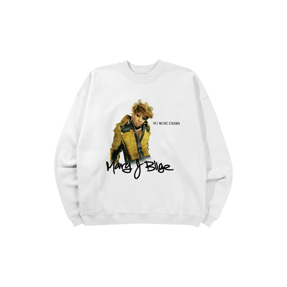 Mary J. Blige, No More Drama Crewneck (White)